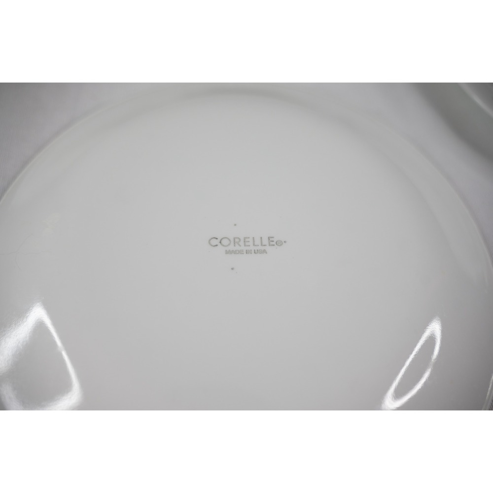 Vintage Corelle Salad Plates Set of 5 White Teal Gray Terrazzo Verde 8.5 Inch - Picture 3 of 4